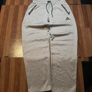 Adidas Grey Retro Tech Sportswear Baggy Hem Sweatpants Medium